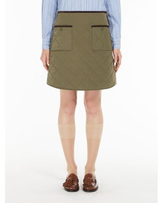 Weekend by Maxmara Green Max Mara Weekend Erba Quilted Mini Skirt