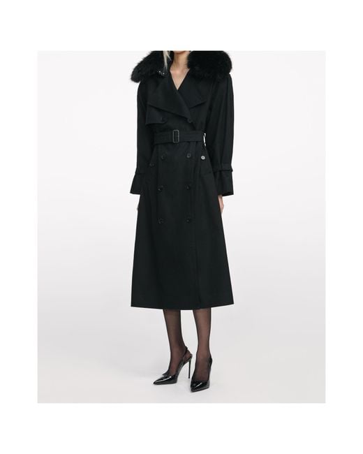 Self-Portrait Black Belted Trench Coat