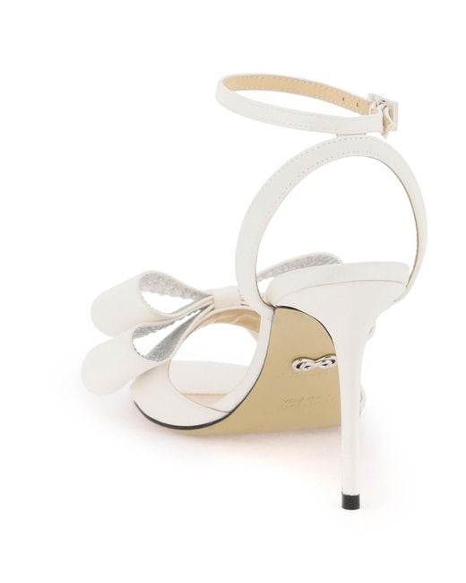Mach & Mach White Mach Mach Le Cadeau Double-Bow Sandals