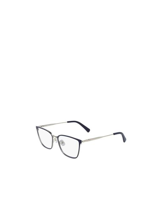 Longchamp White Square Frame Glasses