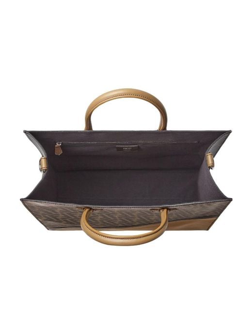 Fendi Brown Ff Motif Vertical Tote Bag for men