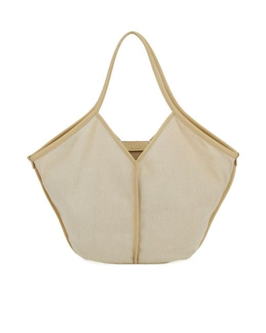 Hereu Natural Top Handle Tote Bag