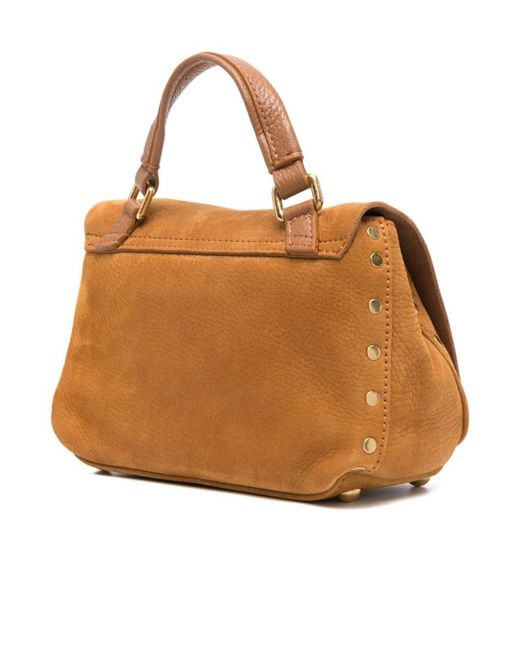 Zanellato Brown Rivet Shoulder Bag