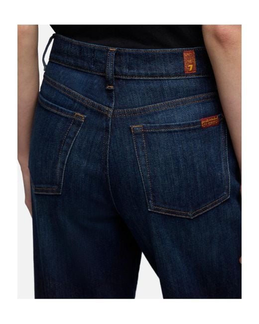 7 For All Mankind Blue Lotta Tailorless Jeans