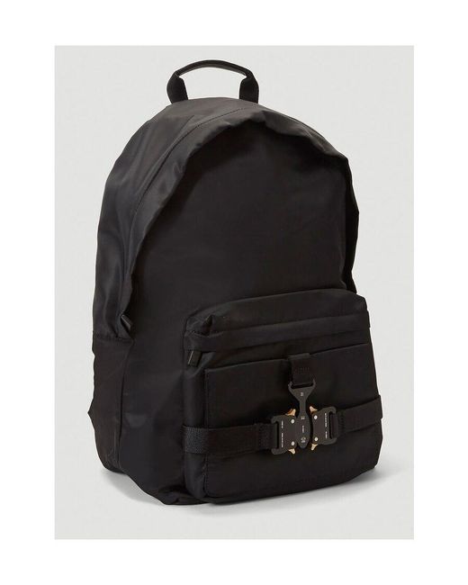 1017 ALYX 9SM Black Tri-Con Logo Buckle Backpack for men