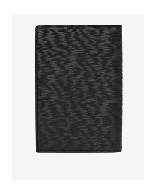 Saint Laurent Black Paris Passport Case for men