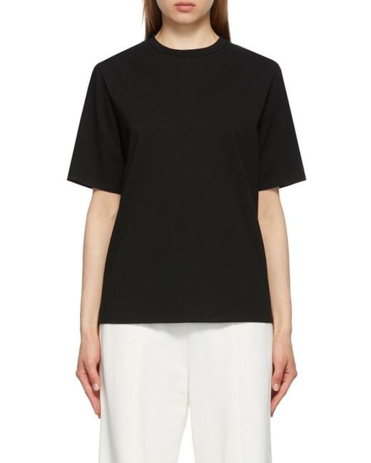 The Row Black Chiara Short-Sleeve Boxy T-Shirt