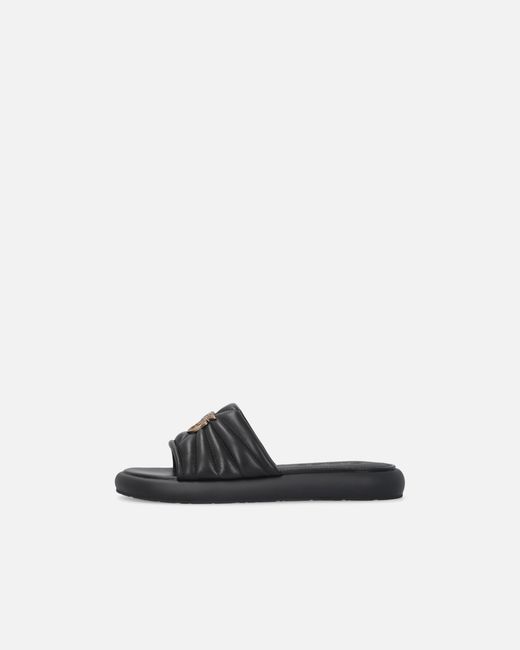 Pinko Black Fiona 03 Logo Appliqué Slippers
