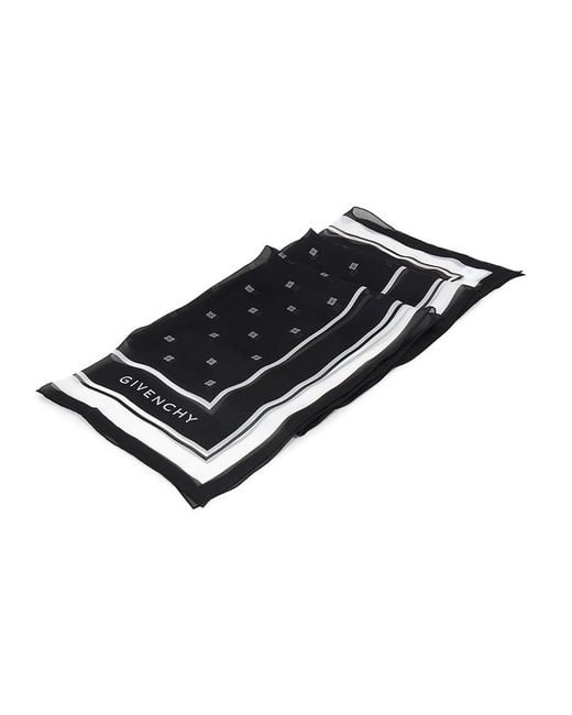 Givenchy Black Pattern Scarf