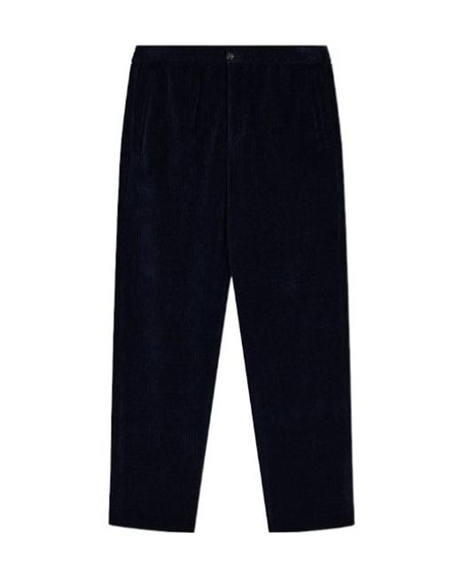 Emporio Armani Blue Corduroy Trousers for men