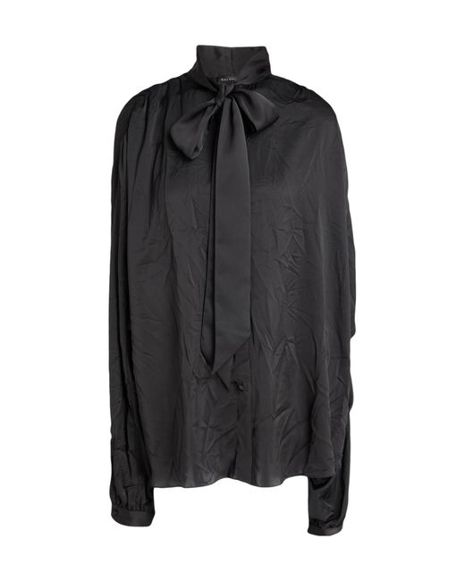 Balenciaga Black Satin Shirt