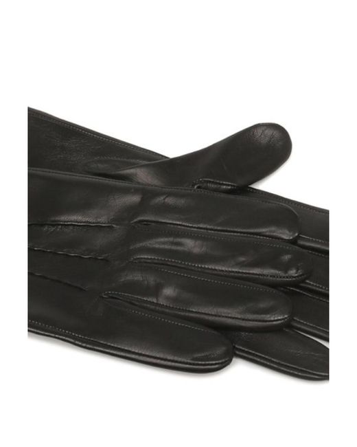 Ferragamo Black Logo Detail Gloves