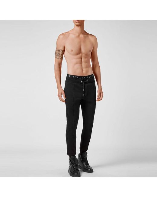 Philipp Plein Black Slim Fit Track Pants for men