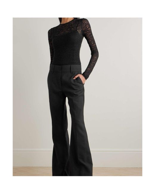 Gabriela Hearst Black Openwork Knit Top