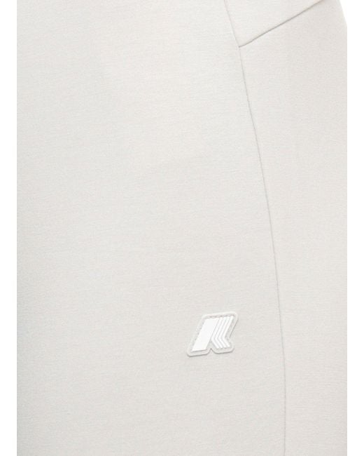 K-Way Gray Logo Patch Flared Pants