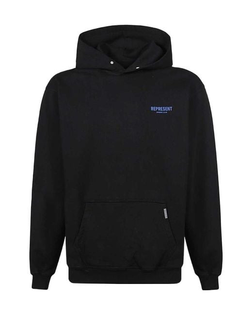 Represent Blue Owners' Club-Print Cotton Hoodie for men