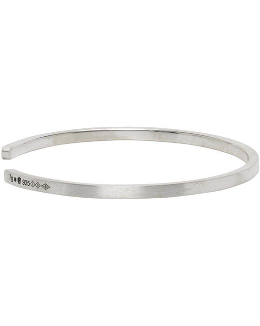 Le Gramme White Polished Ribbon Bracelet for men