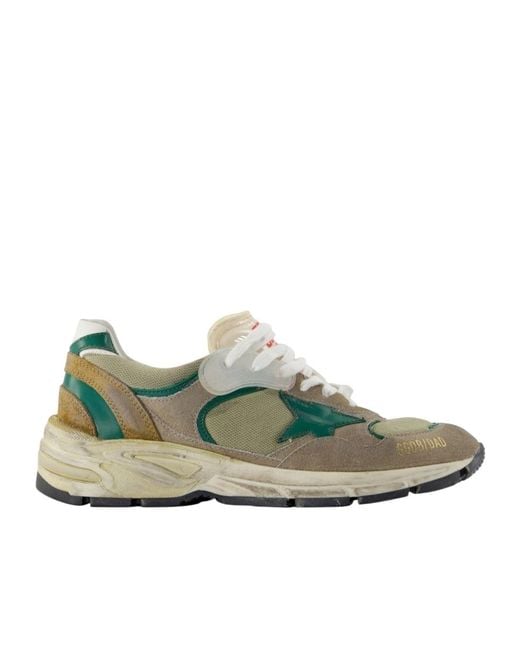 Golden Goose Deluxe Brand Green Running Dad Low-Top Sneakers for men