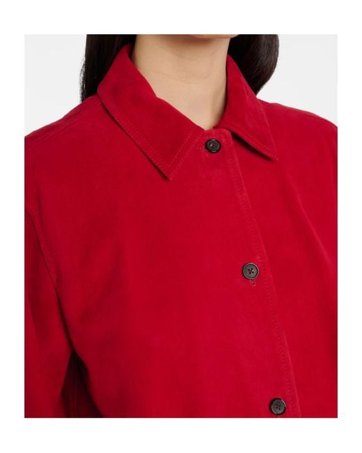 Totême  Red Suede Overshirt