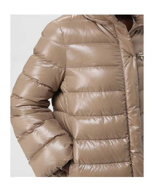 Fay Brown Quilted Stand-Collar Down Jacket
