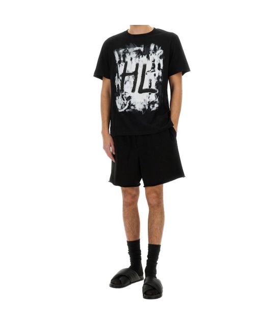 ★HELMUT LANG★ Scribble Short Sleeve T-Shirt Black P02HM511 Helmut Lang Black Scribble Tee | HELMUTLANG.COM