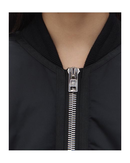 Alexander Wang Blue Logo Embroidered Bomber Jacket