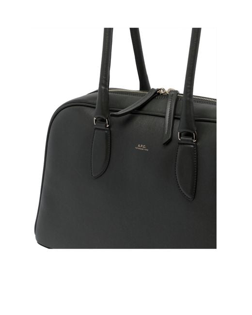 A.P.C. Black Paloma Zip-Top Shoulder Bag