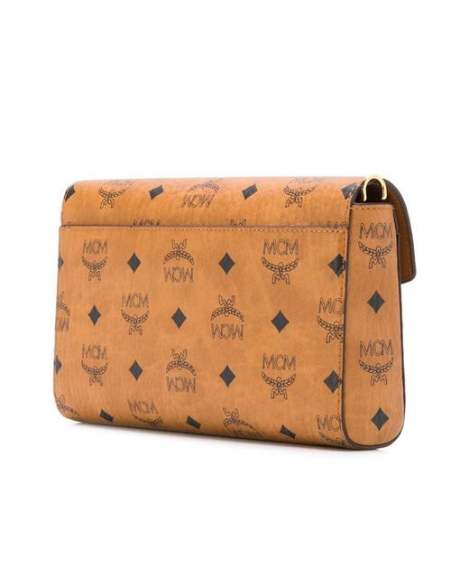 MCM Brown Monogram-Print Shoulder Bag