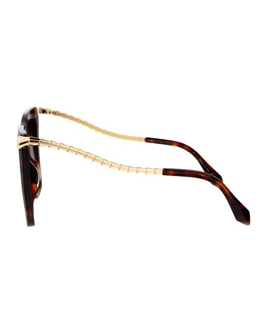 BVLGARI Brown Bulgari Serpenti Butterfly Frame Sunglasses