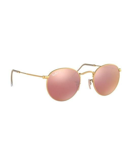 Ray-Ban Pink Round Frame Sunglasses for men