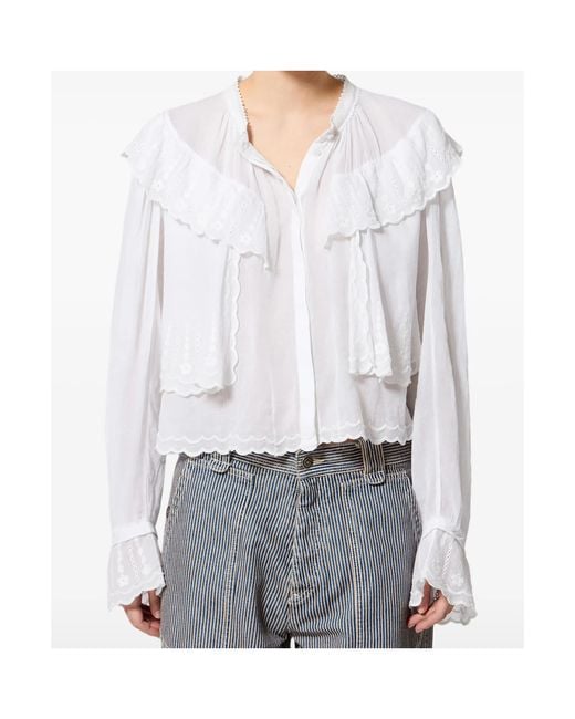 Isabel Marant White Kelmon Top