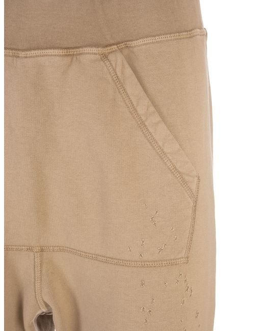 DSquared² Natural Tapered Cotton Track Pants for men