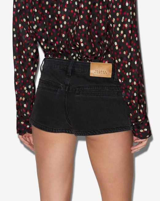 Isabel Marant Black Hania Denim Shorts