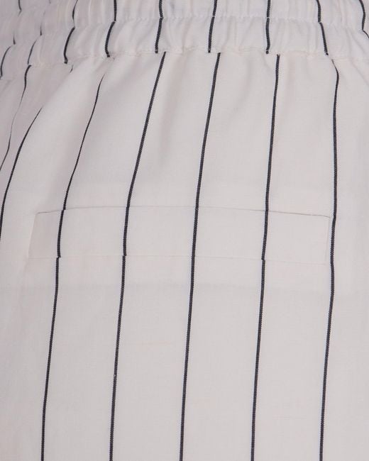 Liu Jo White Pinstriped Drawstring Trousers