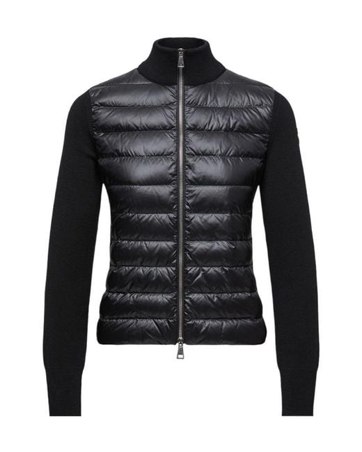 Moncler Black Padded Cardigan