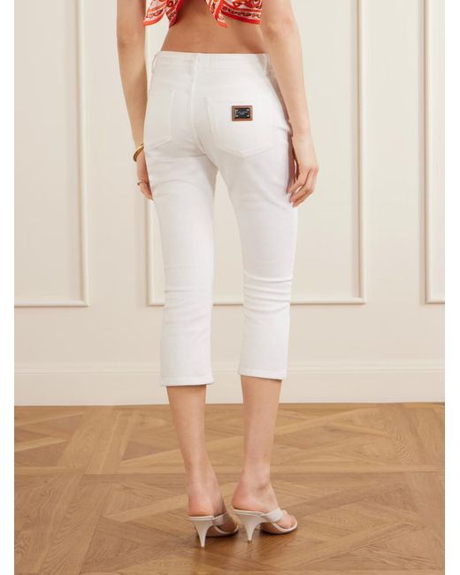 Dolce & Gabbana White Belt Loop Casual Pants