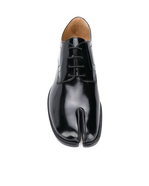 Maison Margiela Black Tabi Lace-Up Shoes for men