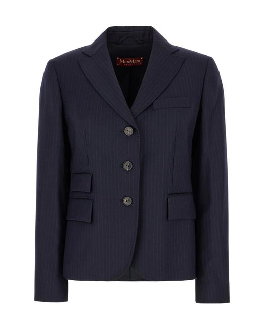 Max Mara Blue Single Breasted Blazer