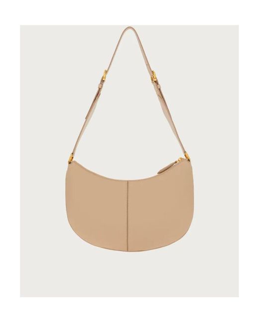 Ferragamo White Maxi Gancio Shoulder Bag