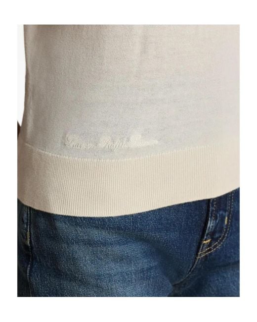 Ralph Lauren Natural Lauren Short-Sleeve Knitted Top