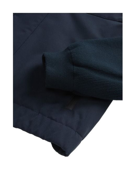 Woolrich Blue Two Layers Hybrid Flap-Pocket Jacket for men