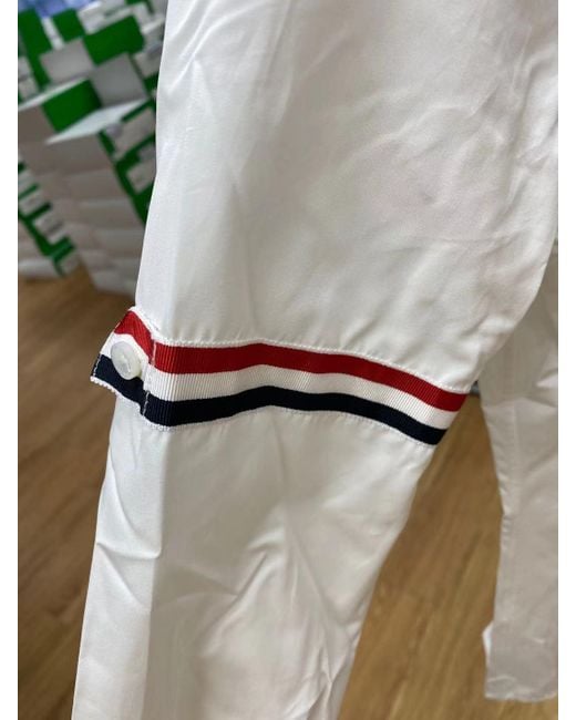 Thom Browne White Rwb Striped Buttoned Shirt