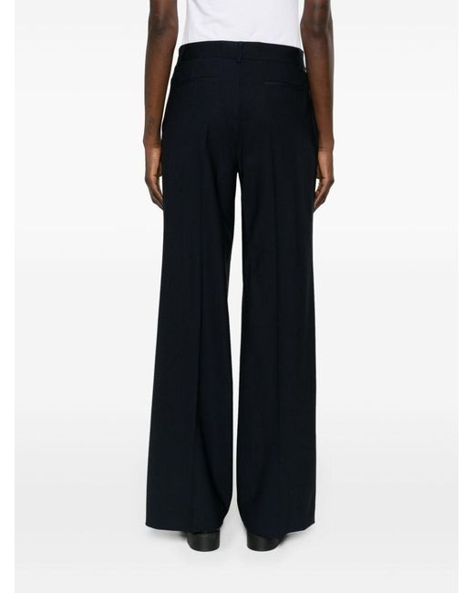 P.A.R.O.S.H. Blue Virgin Wool Straight-Leg Trousers