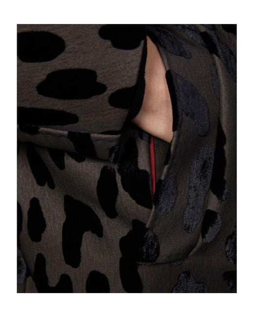Max Mara Black Atelier Single-Breasted Spotted Velvet Coat