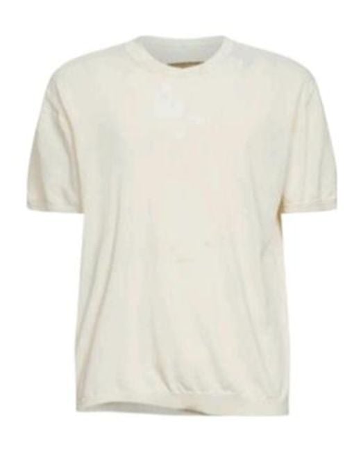 Uma Wang White Short-Sleeved Knit Top for men