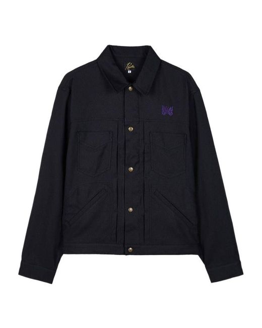 Needles Blue Long-Sleeved Casual Jacket for men