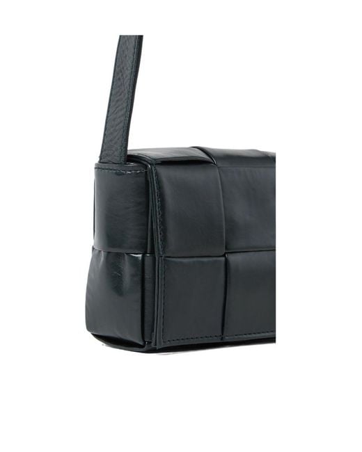 Bottega Veneta White Mini Cassette Knitted Shoulder Bag for men