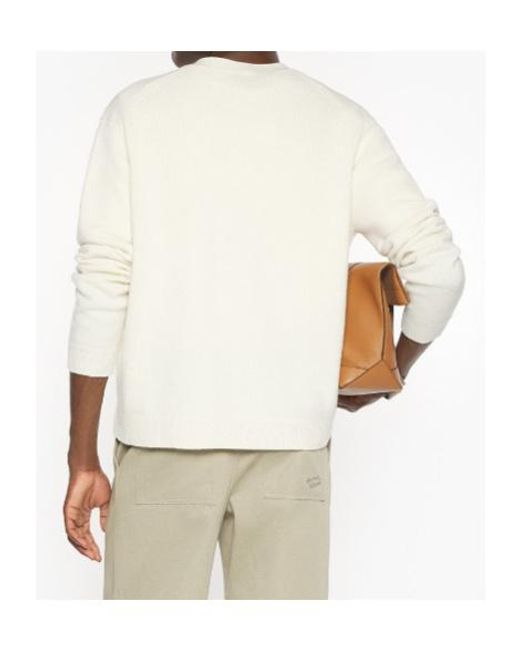 Maison Kitsuné White Maison Kitsuné Long Sleeve Buttoned Jumper for men