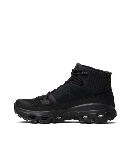 On Shoes Black Cloudrock Mid Wp Sneakers for men