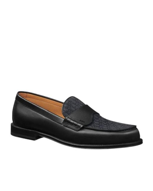 Dior Black Homme Granville Slip-On Loafers for men